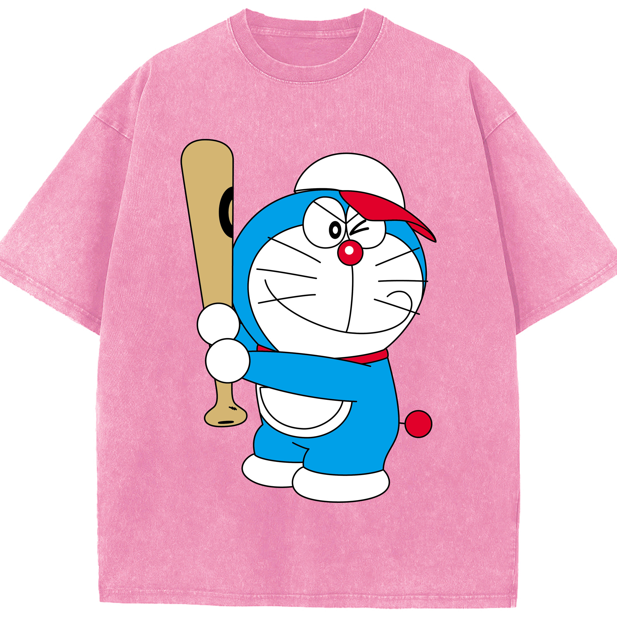 （画像用） ドラえもん Doraemon 綿100% ヴィンテージ風 半袖Tシャツ（フロントプリント）